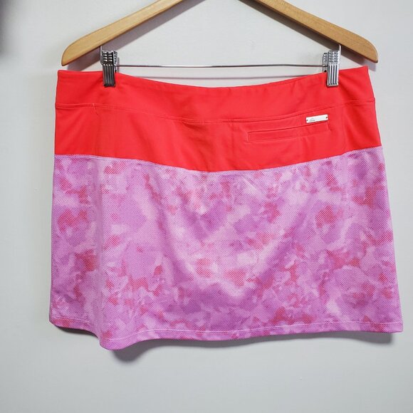 ADIDAS Pull-On Golf Skort Shorts Skirt Pleated Lined Sport Stretch Women's Large - Picture 8 of 15